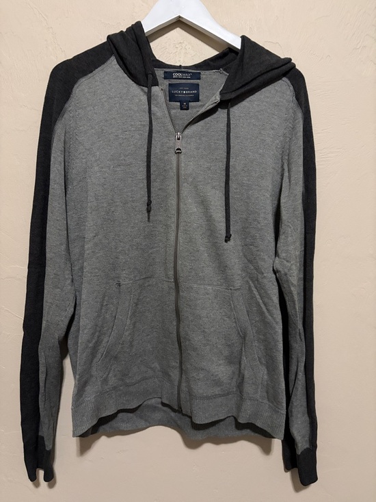 Lucky Brand Other - Lucky Brand Men's Gray Zip Hoodie Sweater. Worn a few times. Great Condition!